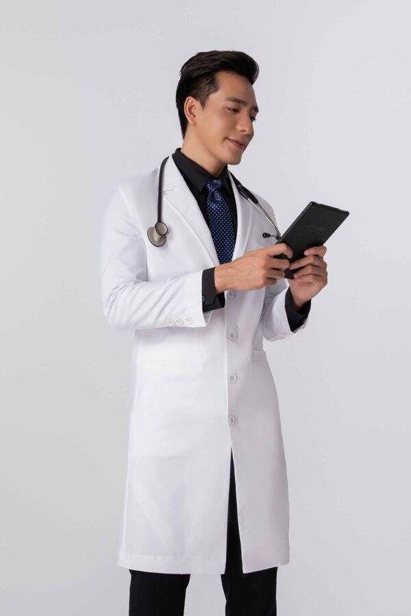 Lab coat JS - Nam (mẫu Nhật)